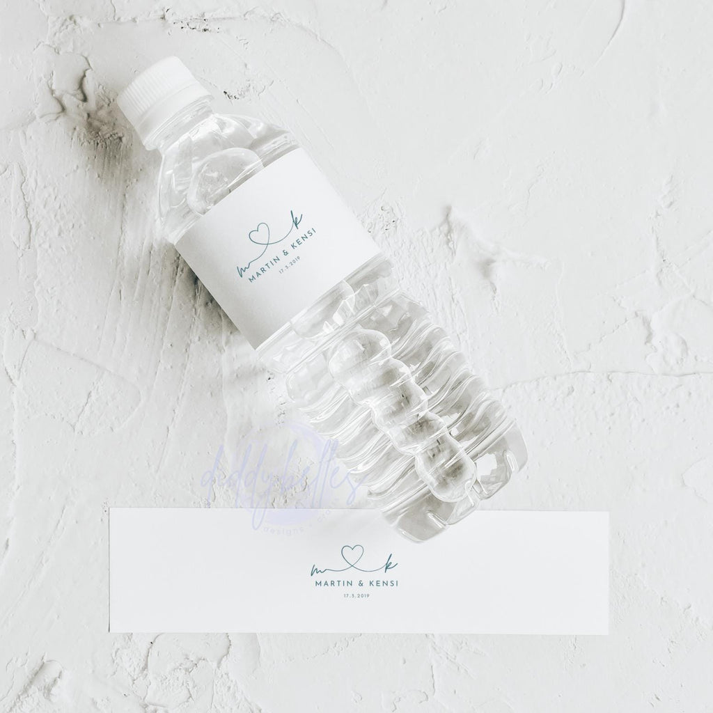 Personalised Wedding Water Bottle Labels